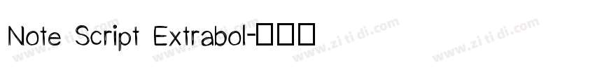 Note Script Extrabol字体转换